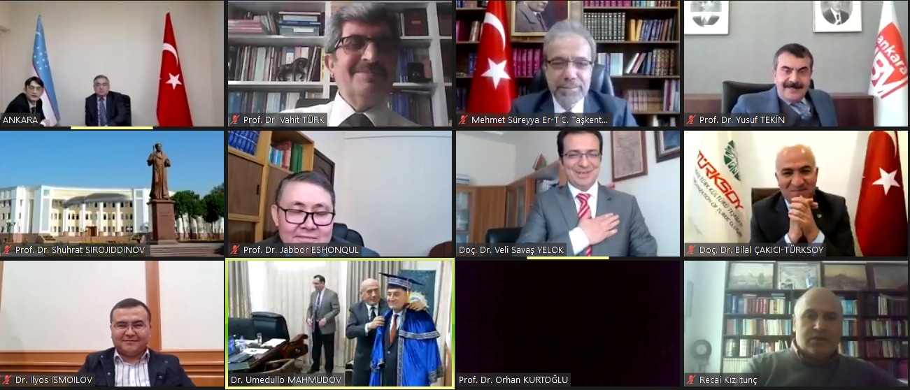 Tekin’e Özbekistan’dan Fahri Doktora