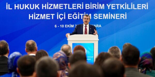 Bakan Tekin, “İl Hukuk Hizmetleri Birim Yetkilileri Hizmet İçi Eğitim Semineri”nde Konuştu
