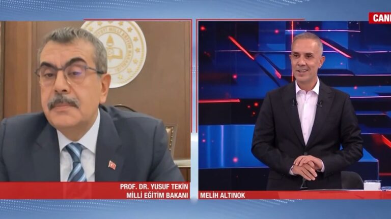 Bakan Tekin, A Haber Canlı Yayınında Soruları Yanıtladı