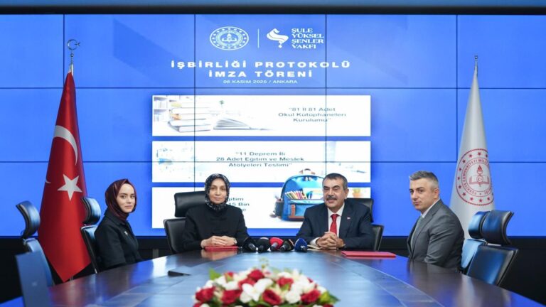 MEB ile Şule Yüksel Şenler Vakfı Arasında İş Birliği Protokolü