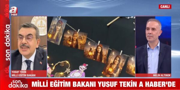 Bakan Tekin, A Haber Canlı Yayınında Soruları Yanıtladı