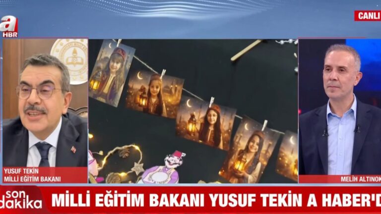 Bakan Tekin, A Haber Canlı Yayınında Soruları Yanıtladı