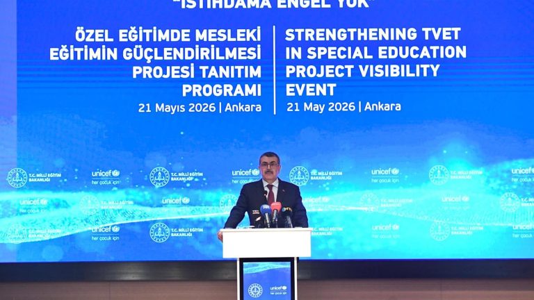 Bakan Tekin, “Özel Eğitimde Mesleki Eğitimin Güçlendirilmesi Projesi” Tanıtım Programı’na Katıldı