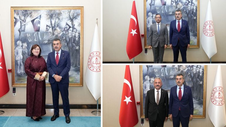Bakan Tekin, Kuveyt ve Moğolistan Büyükelçileri ile Türksoy Genel Sekreter Yardımcısını Kabul Etti