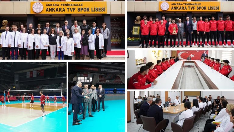 Bakan Tekin, Dünya Şampiyonu Öğrencilerle Ankara TVF Spor Lisesinde Buluştu